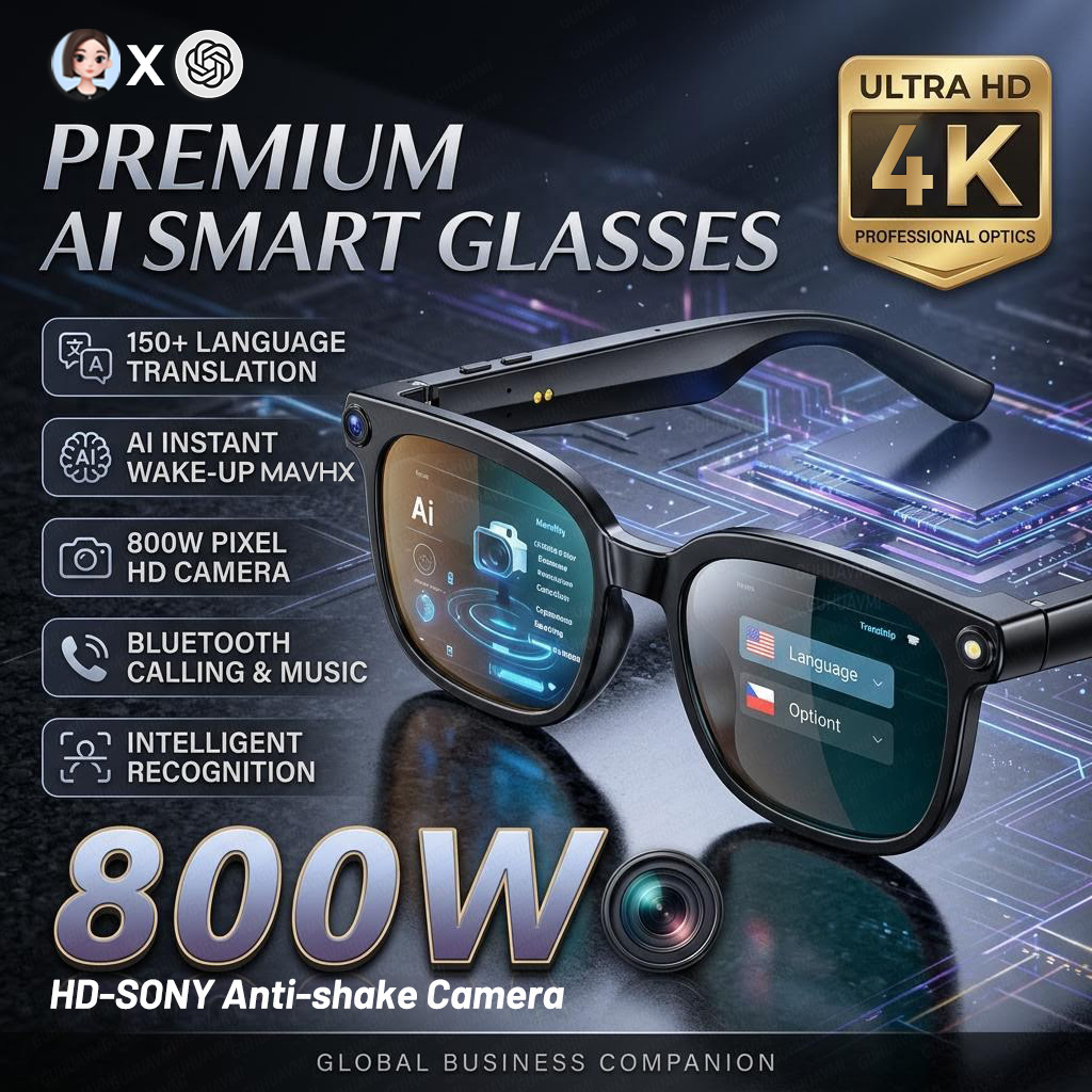 2026 4K 8MP 스마트 안경 남성용 HD 카메라  - Smart Glasses Lens 리뷰 및 가격