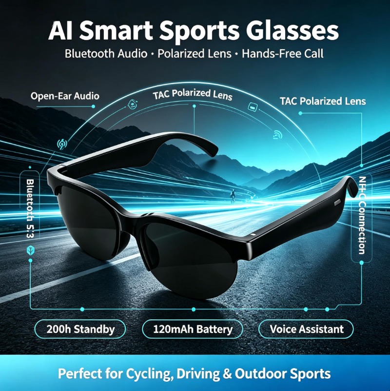 스마트 블루투스 안경 TAC 편광 선글라스 무선 음악  - Smart Glasses Lens 리뷰 및 가격