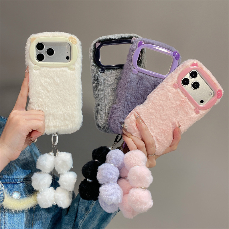 고급 솔리드 컬러 퍼리 플러시 폰 케이스 (아이폰 17 - Apple Iphone 15 리뷰 및 가격